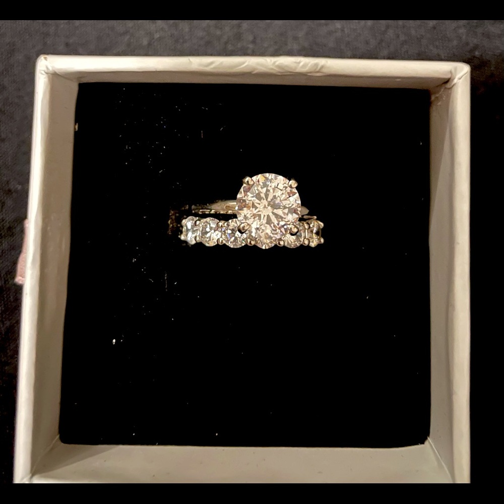 Diamonique CZ wedding set